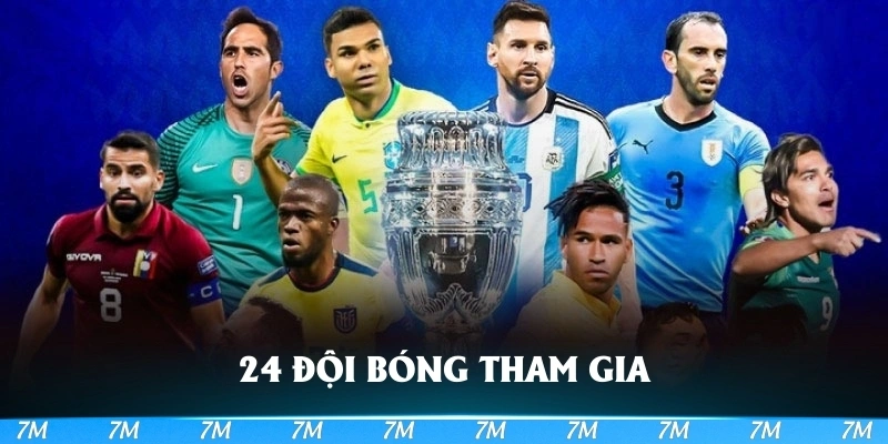 24 đội bóng tham gia vào các trận đấu